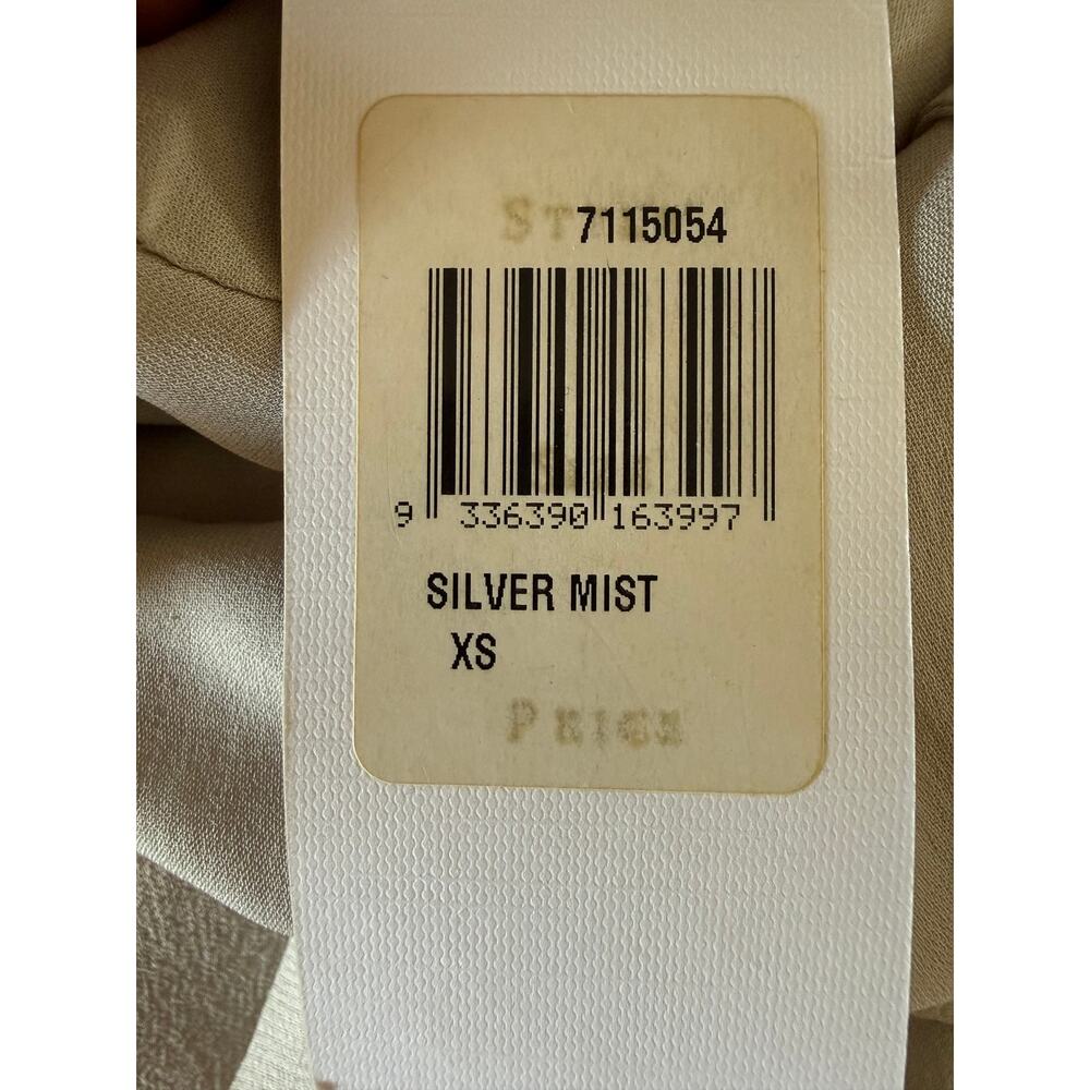 Collette Dinnigan NWT 100% Silk Silver Mist Hand Beaded Evening Gown Dress XS - Picture 16 of 16